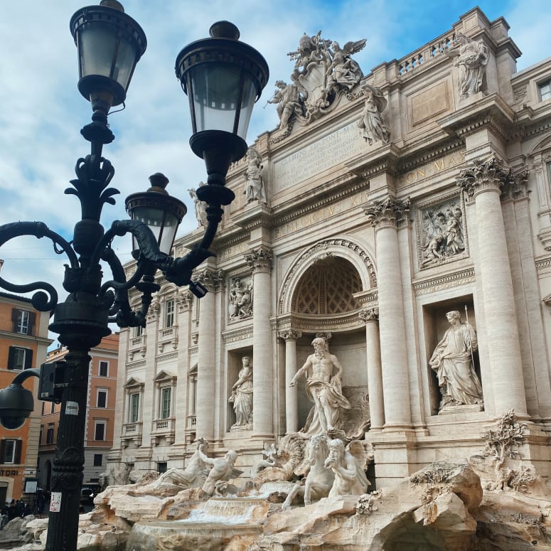 Trevi fountain in Rome, Italy.